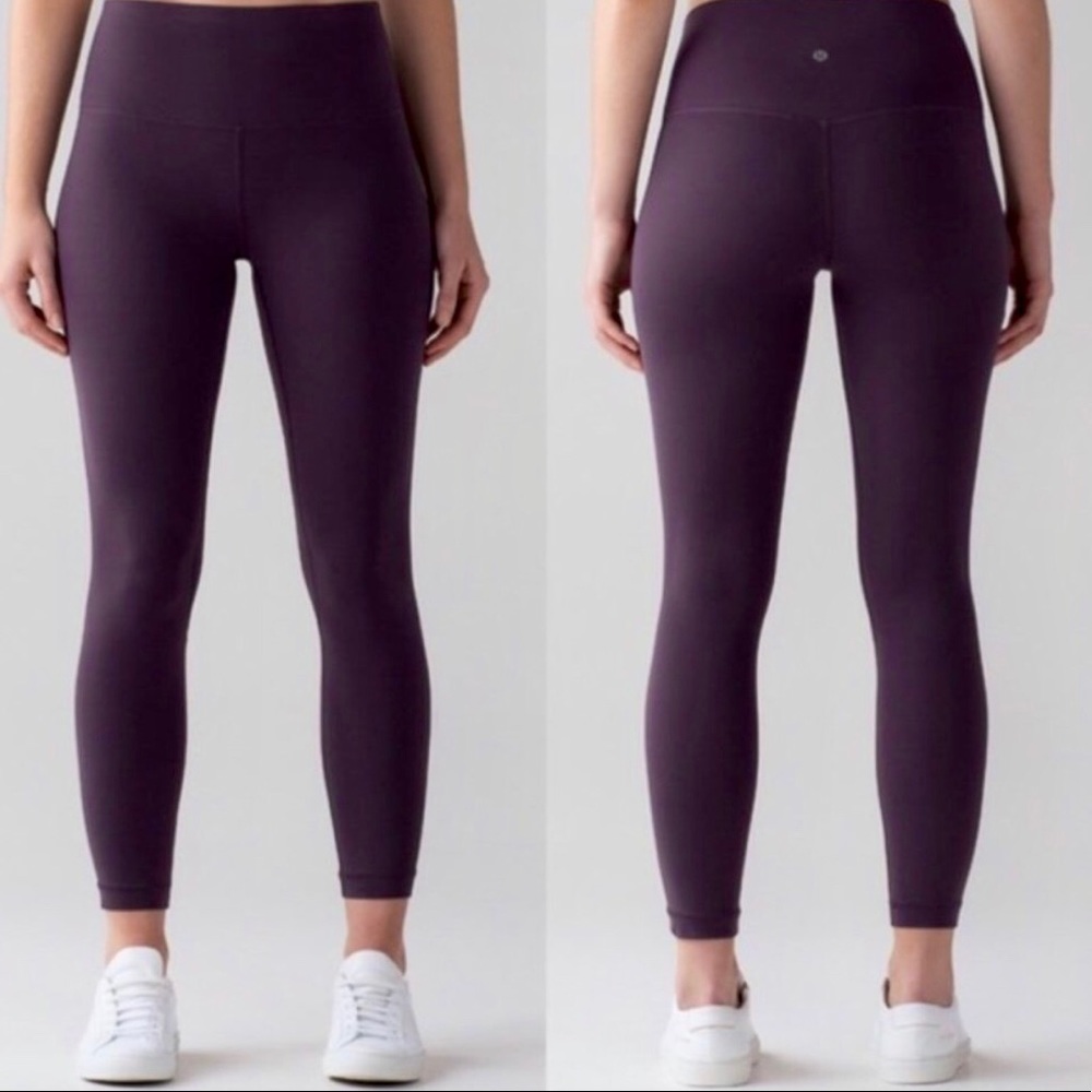 Lululemon 24’ Black Currant, Hi-Rise Leggings Sz 8